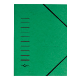 Cartella con elastico - in cartoncino - A4 - verde - Pagna
