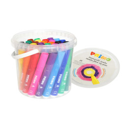 Pennarelli Jumbo - punta ø7,6mm - colori assortiti - Primo - secchiello 36 pezzi