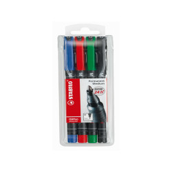 Pennarelli OHPen 843 universal permanente - punta media 1,0mm - astuccio  4 colori - Stabilo