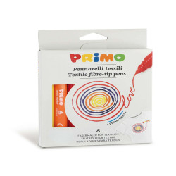 Pennarelli per tessuto - colori assortiti - Primo - astuccio 8 pezzi