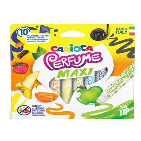 Pennarelli Perfume Maxi - punta 7,0mm - colori assortiti  - Carioca - astuccio 10 pezzi
