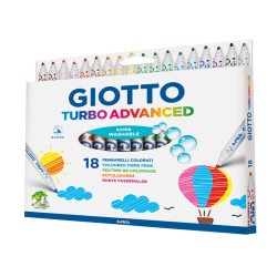 Pennarelli Turbo Advanced - punta 2,8mm - colori assortiti - Giotto - astuccio 18 pezzi