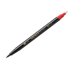 Pennarello - doppia punta in fibra - nero - Pentel