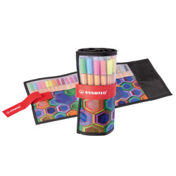 Pennarello Arty Line Point 88 - punta in fibra - colori assortiti - Stabilo - rollerset 25 pezzi