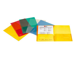 Cartella con doppia tasca Full - A4 - PP - trasparente - King Mec