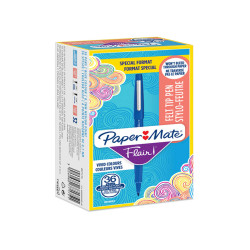 Pennarello Flair Nylon - punta feltro - 1,10mm - blu - Papermate - conf. 30 + 6 pezzi