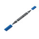 Pennarello Lumocolor Permanent Duo 348 punta feltro - punta 0,6mm e 1,5mm - blu - Staedtler