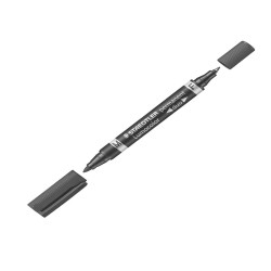 Pennarello Lumocolor Permanent Duo 348 punta feltro - punta 0,6mm e 1,5mm - nero - Staedtler