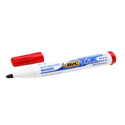 Pennarello per lavagna cancellabile Whiteboard Marker Velleda 1701 Recycled Bic  - punta tonda 1,5mm - rosso - Bic