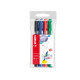 Pennarello PointMax punta feltro - punta 0,80mm - Stabilo - astuccio 4 colori: blu, nero, rosso, verde