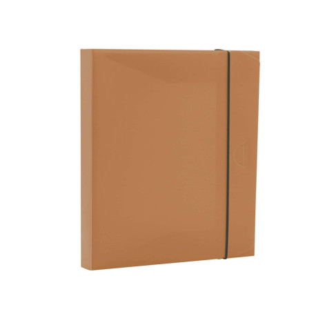 Cartella progetto con elastico HOLOS - 34,5 x 23,5 cm - dorso 3 cm - marrone - Fellowes