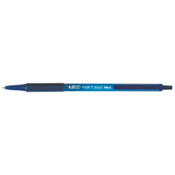 Penne a sfera a scatto Soft Feel - punta 1,0mm - blu - Bic - conf. 12 pezzi