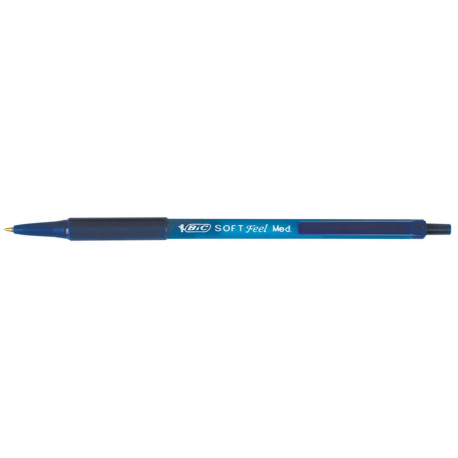 Penne a sfera a scatto Soft Feel - punta 1,0mm - blu - Bic - conf. 12 pezzi