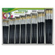 Pennello punta piatta serie 577 - punta a spatola in pura setola - Lebez - Assortimeno vetrinetta 168 pezzi