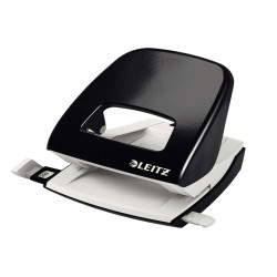 Perforatore 5008 - passo 8 cm - max 30 fogli - 2 fori - nero - Leitz