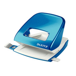 Perforatore 5008 New NeXXt WOW - passo 8 cm - max 30 fogli - 2 fori - blu metallizzato - Leitz