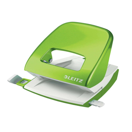 Perforatore 5008 New NeXXt WOW - passo 8 cm - max 30 fogli - 2 fori - verde lime - Leitz
