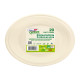 Piatto fondo monouso - rotondo - diametro 22 cm - Mater-Bi - avorio - Dopla Green - conf. 20 pezzi