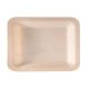 Piatto piano monouso - quadrato - 21,5 x 21,5 cm - legno - colore naturale - Signor Bio - conf. 50 pezzi