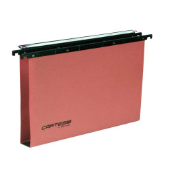 Cartella sospesa Cartesio - cassetto - interasse 38 cm - fondo U - 36 x 25 cm - arancio - Bertesi