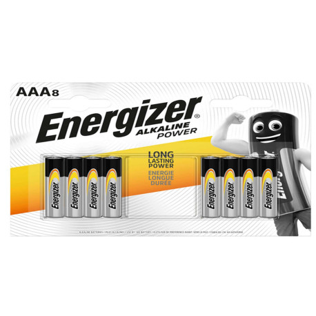 Pila ministilo AAA - 1,5V - Alkaline Power - Energizer - blister 8 pezzi