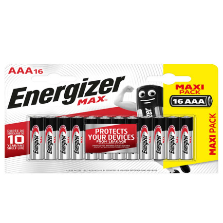 Pila ministilo AAA - 1,5V - Max alcalina - Energizer - astuccio 16 pezzi