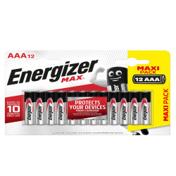 Pila ministilo AAA - 1,5V - Max alcalina - Energizer - blister 12 pezzi