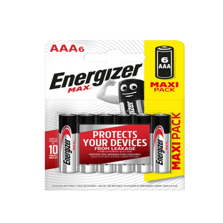Pila ministilo AAA - 1,5V - Max alcalina - Energizer - blister 6 pezzi
