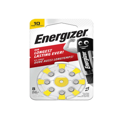 Pila per apparecchi acustici 10 Zinc Air - Energizer - blister 8 pezzi