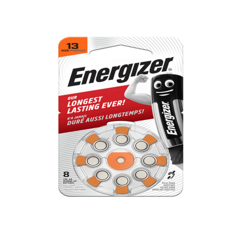 Pila per apparecchi acustici 13 Zinc Air - Energizer - blister 8 pezzi