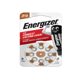 Pila per apparecchi acustici 312 Zinc Air - Energizer - blister 8 pezzi