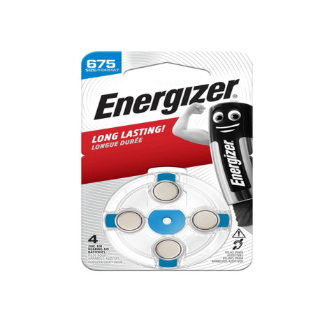 Pila per apparecchi acustici 675 Zinc Air - Energizer - blister 4 pezzi