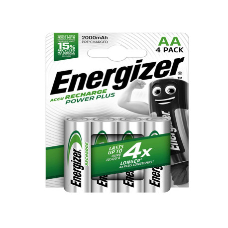 Pila stilo AA - 1,2V - Power Plus - ricaricabili - Energizer - blister 4 pezzi