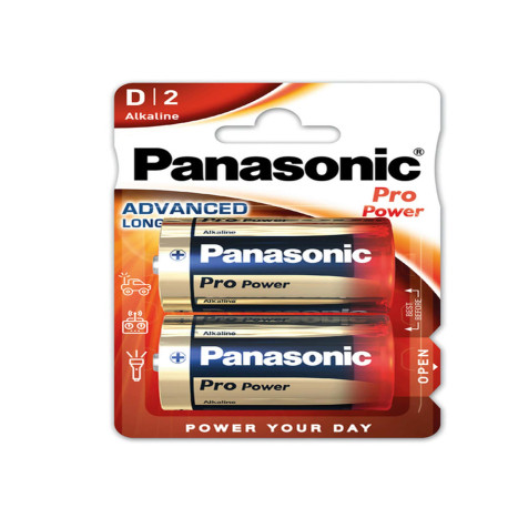 Pila torcia - D - LR20 - ProPower - Panasonic - blister 2 pezzi