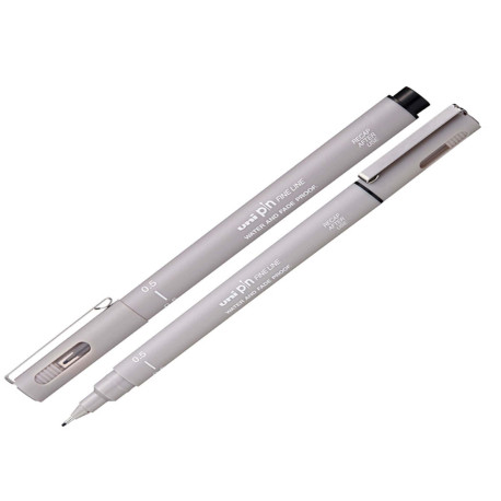 Pin fineliner - punta 0.5 mm - grigio chiaro - Uni Mitsubishi