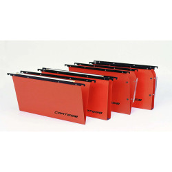 Cartella sospesa Cartesio Plus - armadio - interasse 33 cm - fondo V - 33 x 28 cm -  arancio - Bertesi