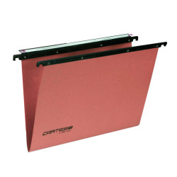 Cartella sospesa Cartesio Plus - cassetto - interasse 33 cm - fondo V - 31,3 x 25 cm - arancio - Bertesi