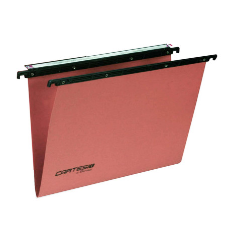 Cartella sospesa Cartesio Plus - cassetto - interasse 33 cm - fondo V - 31,3 x 25 cm - arancio - Bertesi