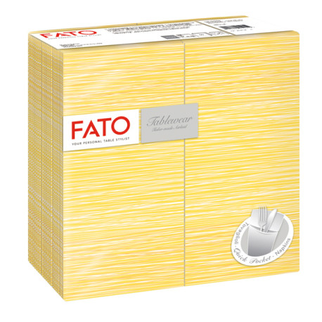 Busta portaposate - linea Millerighe - 40 x 40 cm - mimosa - Fato - conf. 40 pezzi