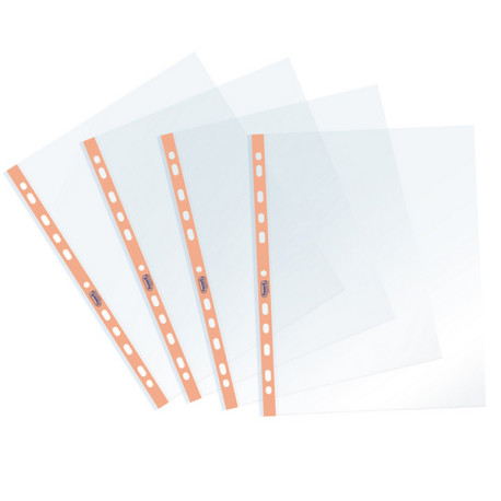 Buste forate Pastel - c/ banda - liscia - 22 x 30 cm - arancio - Favorit - conf. 25 pezzi