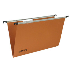 Cartella sospesa Silver - cassetto - interasse 39 cm - fondo V - 31,2 x 25 cm -  arancio - Bertesi
