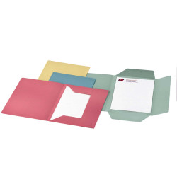 Cartellina 3 lembi - 200 gr - 25 x 33 cm - cartoncino manilla - giallo - Cartotecnica del Garda - conf. 50 pezzi