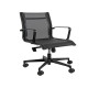 Poltrona direzionale Pollux all black PVD - con braccioli inclusi - nero - Unisit