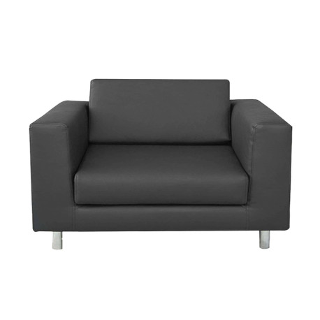 Poltrona Erica EK1 - con braccioli inclusi - nero - Unisit