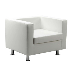 Poltrona Pragma PR1 - con braccioli inclusi - similpelle - bianco - Unisit