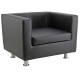 Poltrona Pragma PR1 - con braccioli inclusi - similpelle - nero - Unisit