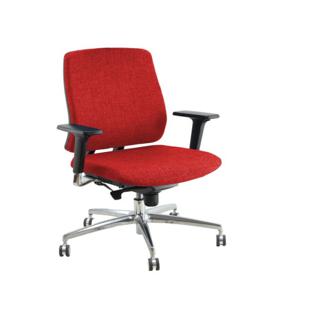 Poltrona semidirezionale Absolute ASA - con braccioli regolabili - rosso - Unisit