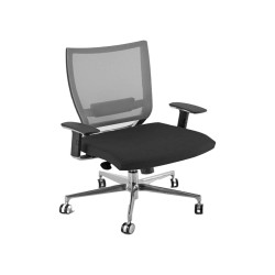 Poltrona semidirezionale COTXL - con braccioli regolabili - nero/grigio - Unisit