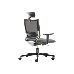 Poltrona semidirezionale Elite concept COTPGE - con braccioli regolabili e poggiatesta - grigio - Unisit