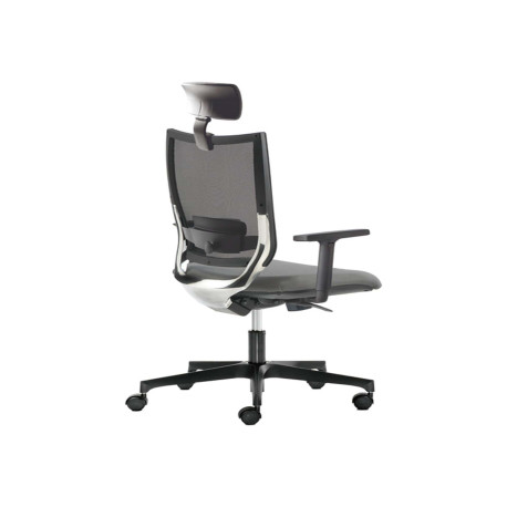 Poltrona semidirezionale Elite concept COTPGE - con braccioli regolabili e poggiatesta - grigio - Unisit